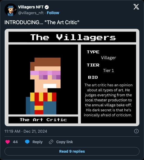 Post from @villagers_nft