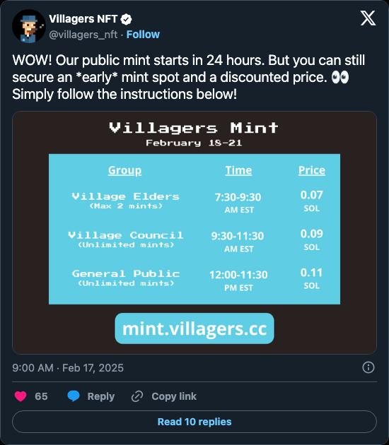 Post from @villagers_nft