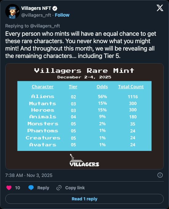 Post from @villagers_nft