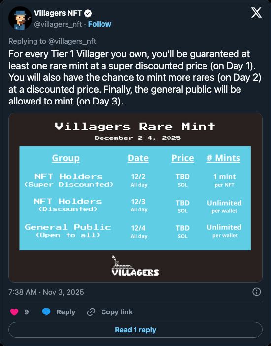 Post from @villagers_nft