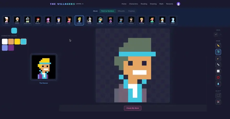 Drawing a villager