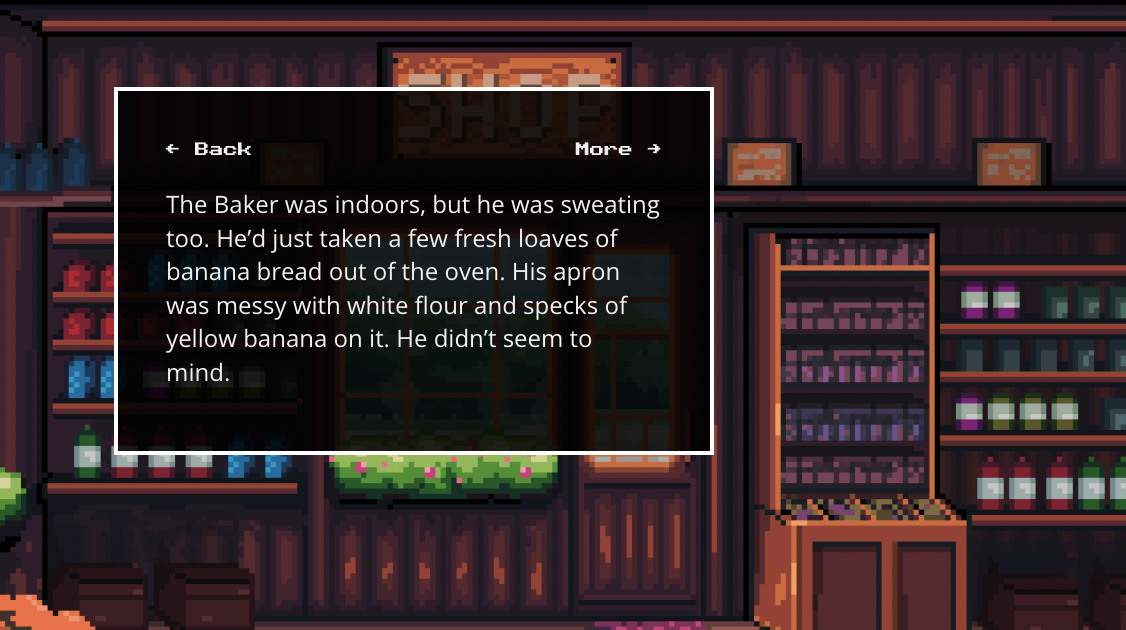 A story chapter set in the Baker's shop on villagers.cc
